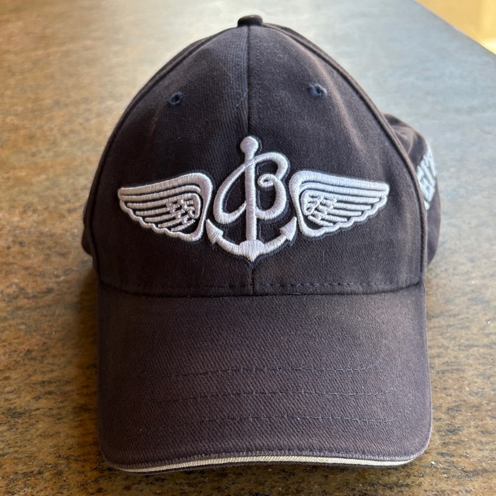Breitling Light Black Cap with Winged Anchor Logo